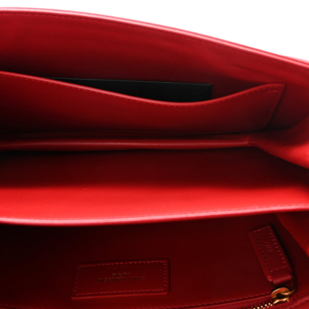 Smooth Calfskin Le Maillon Satchel Rouge Eros