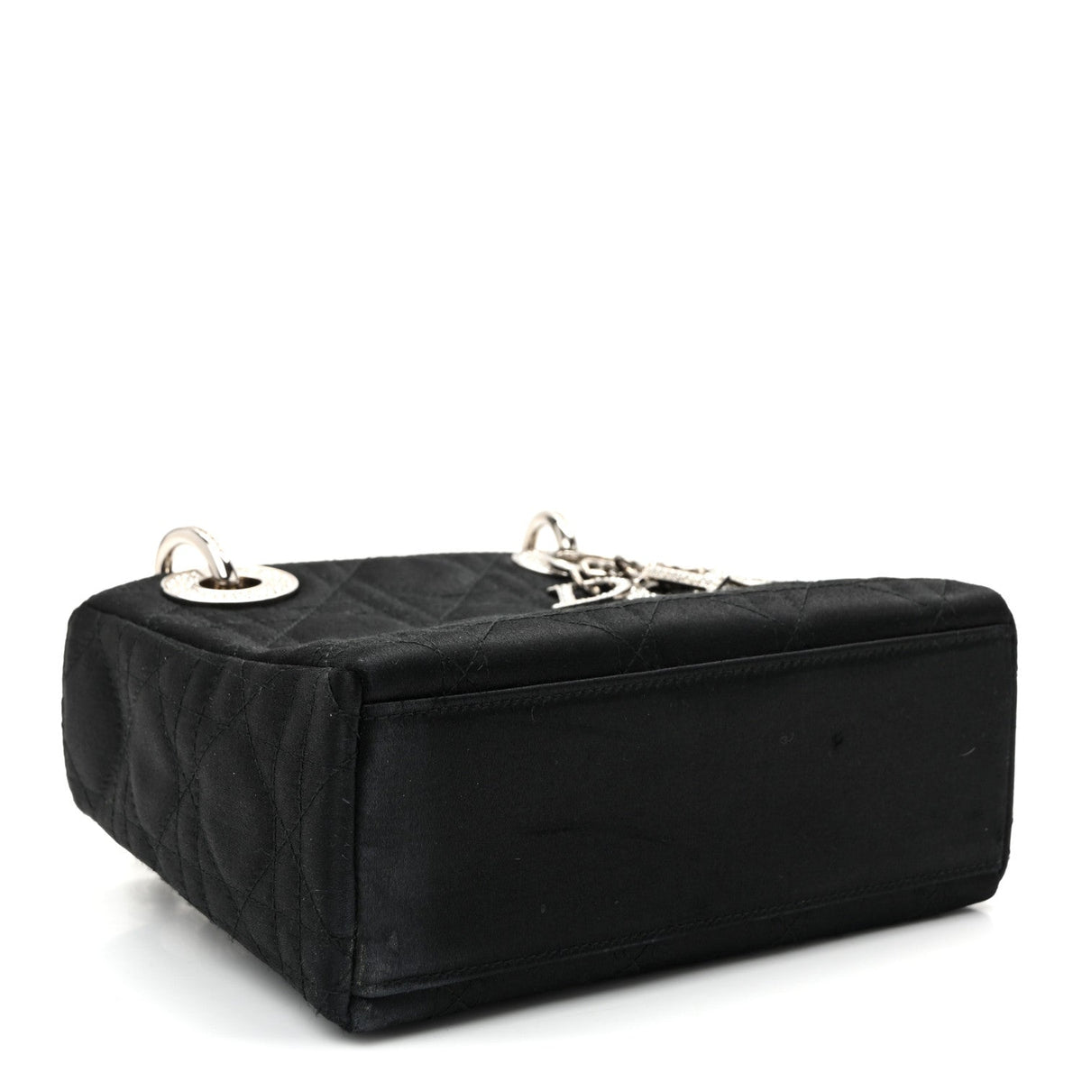 Satin Swarovski Crystal Acrylic PVC Cannage Mini Lady Dior Black