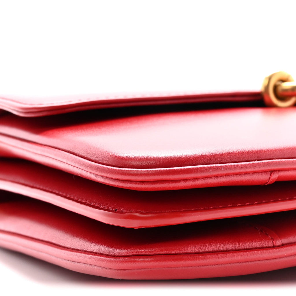 Smooth Calfskin Le Maillon Satchel Rouge Eros