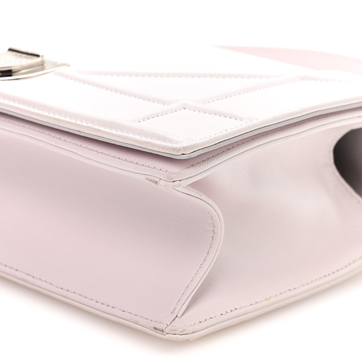 Calfskin Medium Diorama Flap Bag Off White