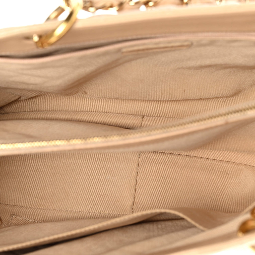 Caviar Quilted Grand Shopping Tote GST Beige