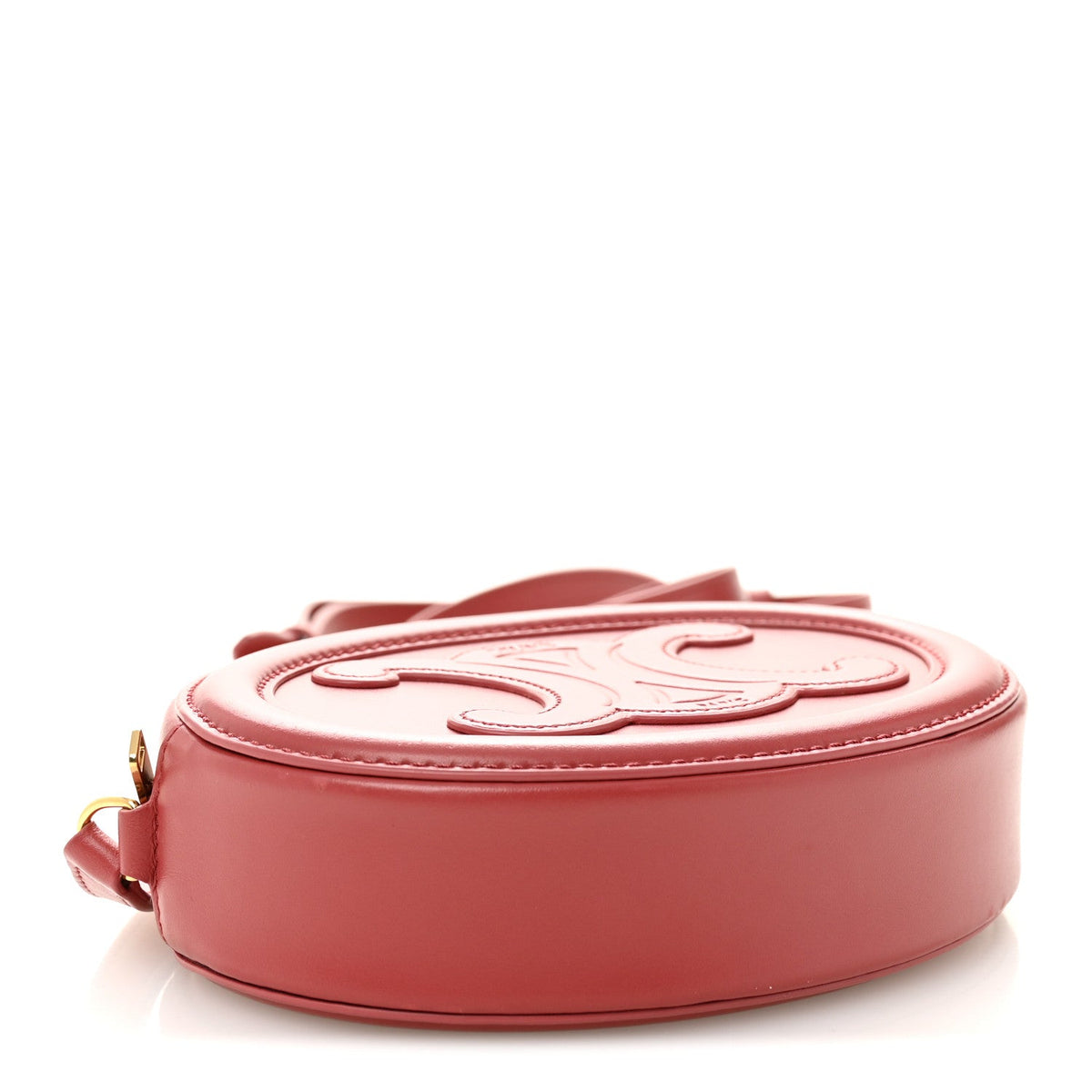 Smooth Calfskin Small Triomphe Oval Crossbody Purse Lipstick