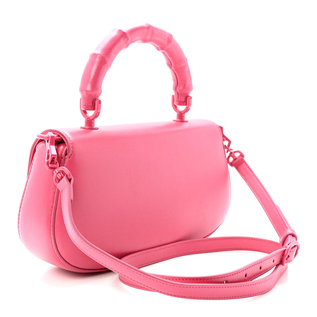 Calfskin Medium Bamboo Diva Frosted Tulip