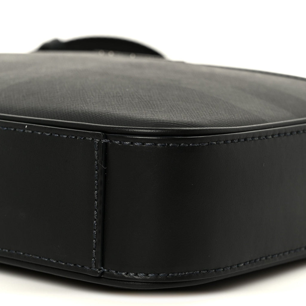 Coated Canvas Calfskin Check Muswell Bag Charcoal