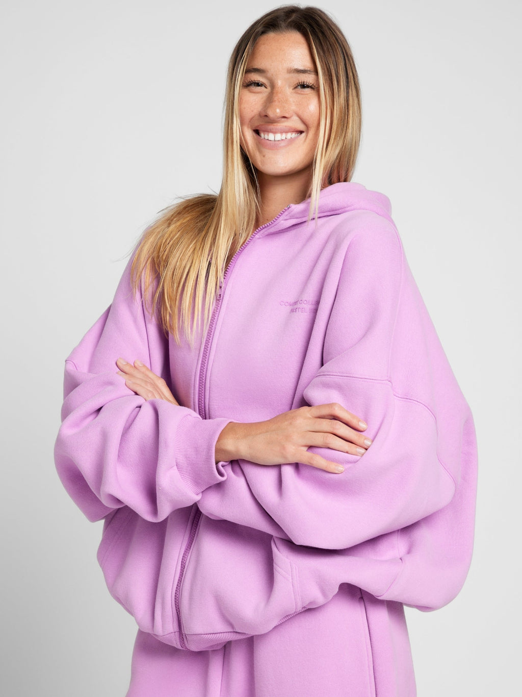 Pastel Zip Hoodie – Mega