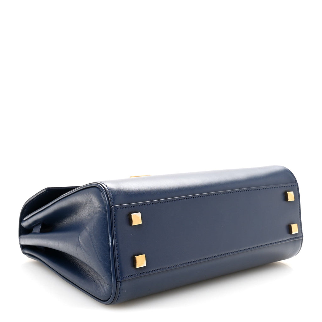 Calfskin Le Fermoir Top Handle Bag Blue