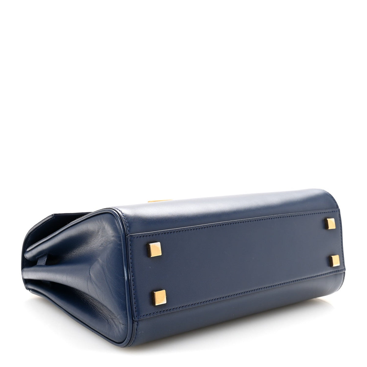 Calfskin Le Fermoir Top Handle Bag Blue