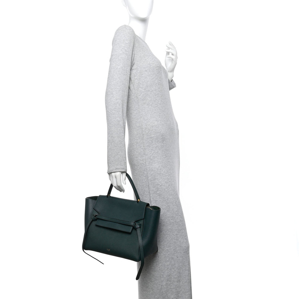 Grained Calfskin Mini Belt Bag Amazone