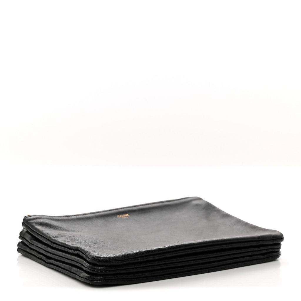 Lambskin Small Trio Crossbody Bag Black