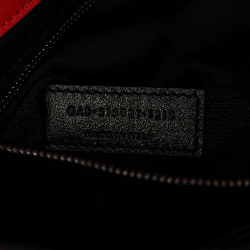 Lambskin Patchwork Monogram Medium Jamie Red