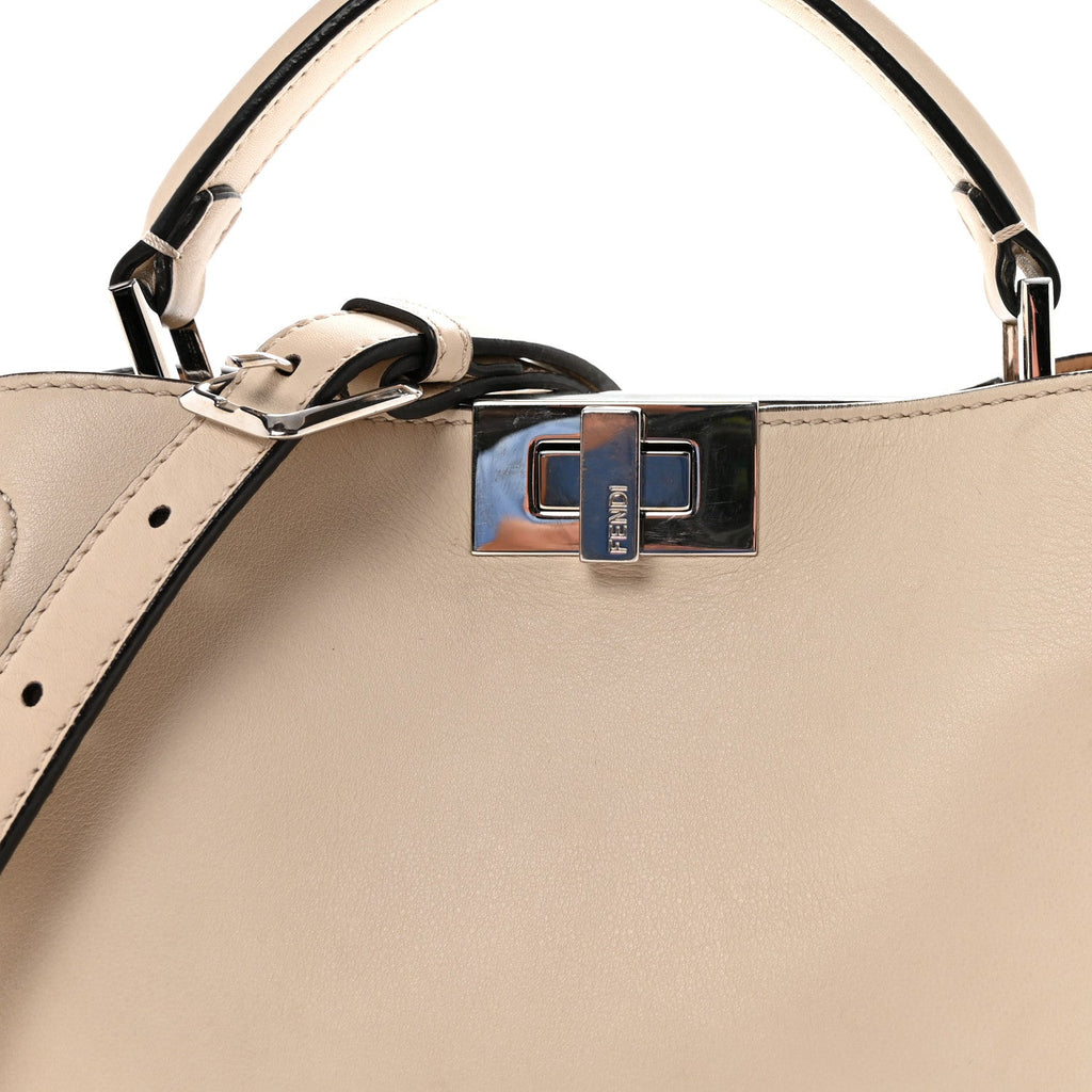 Vitello Tahiti Burro Bi-Color Medium Peekaboo Iconic Essentially Satchel Nuvola Rosa Bourbon