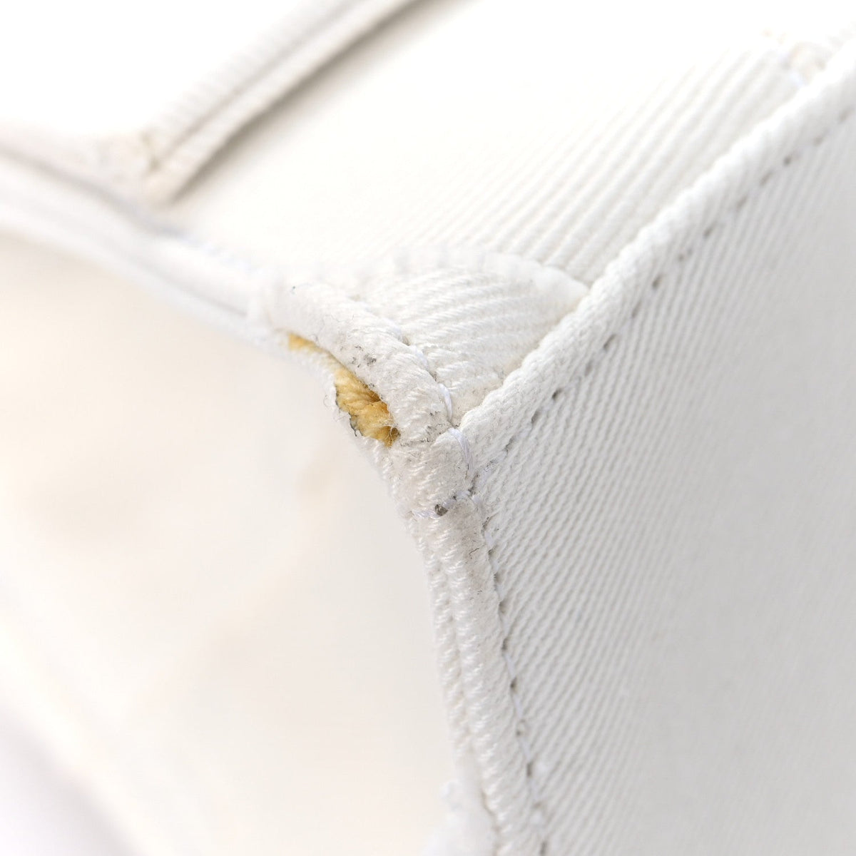 Denim Patchwork Small Hourglass Top Handle Bag White