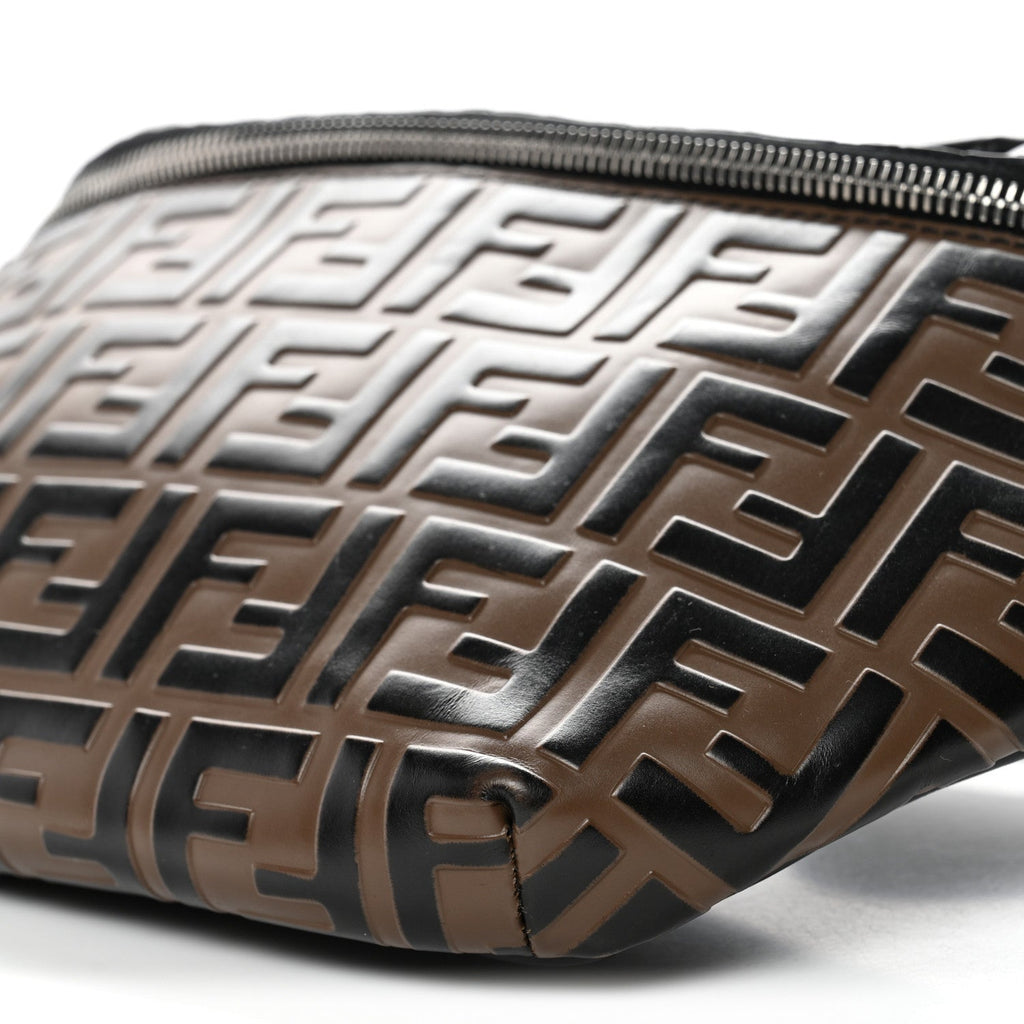 Vitello Century Bi-Color FF 1974 Embossed Belt Bag Maya Black