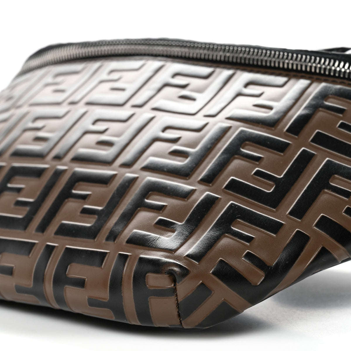 Vitello Century Bi-Color FF 1974 Embossed Belt Bag Maya Black