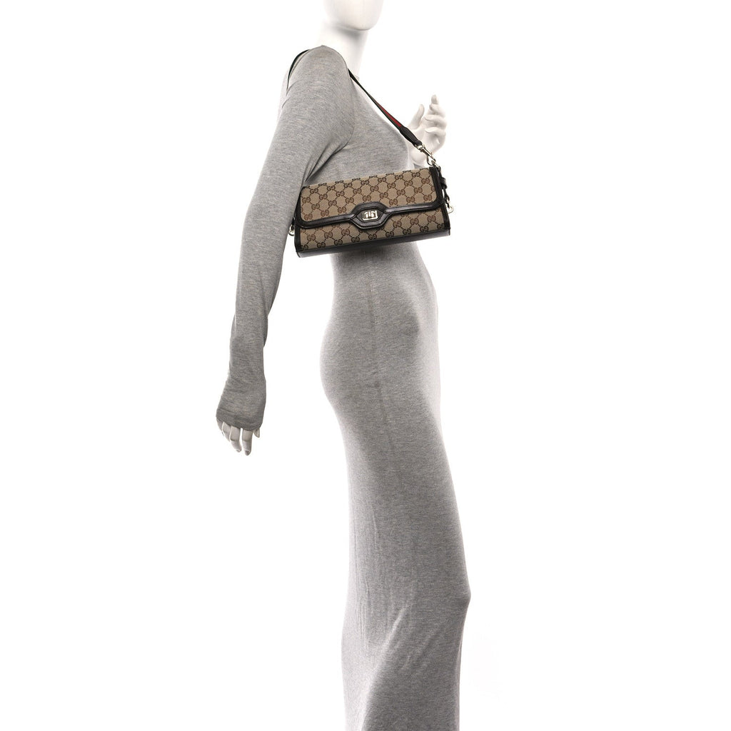 GG Monogram Small Luce Shoulder Bag Beige Ebony