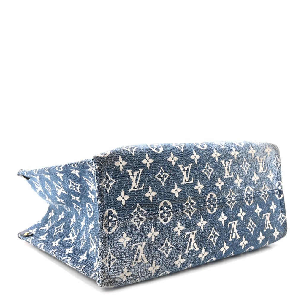Monogram Jacquard Denim Onthego MM Bleu