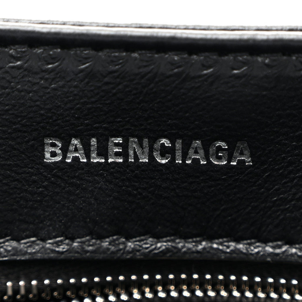 Nappa Allover License BB Monogram Embossed Medium Triplet Bag Silver