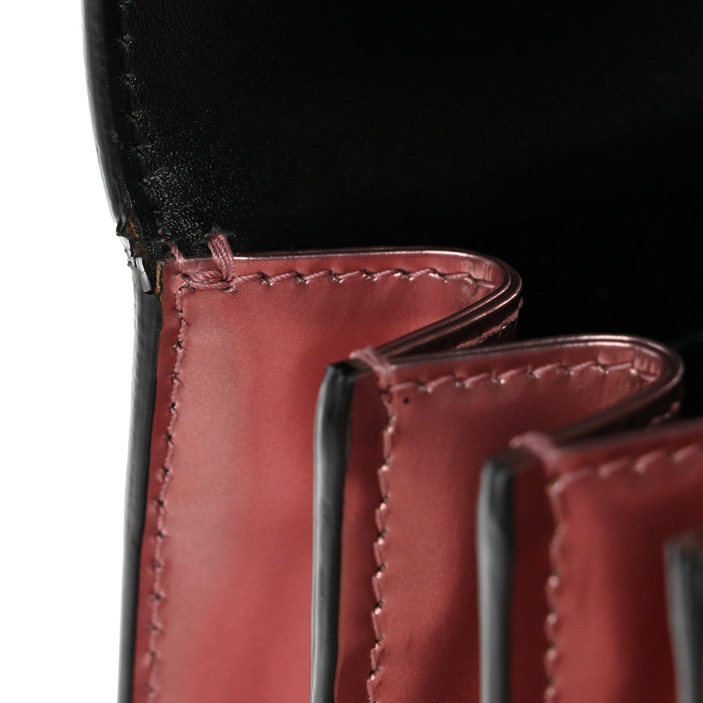 Metallic Calfskin Serpenti Forever Top Handle Rose Quartz