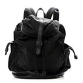Nylon Grained Calfskin Watson Diaper Bag Black