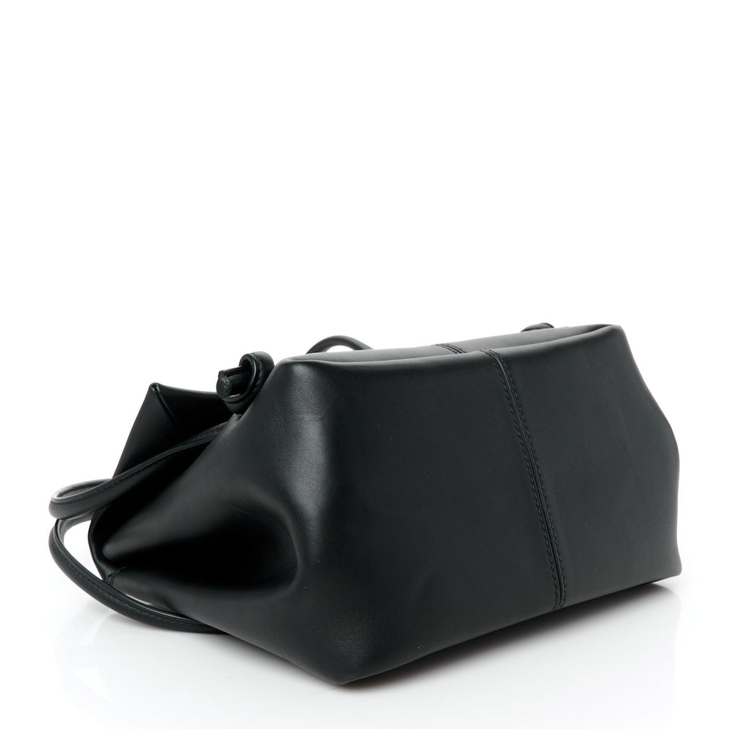 Calfskin Small Falcon Shoulder Bag Black