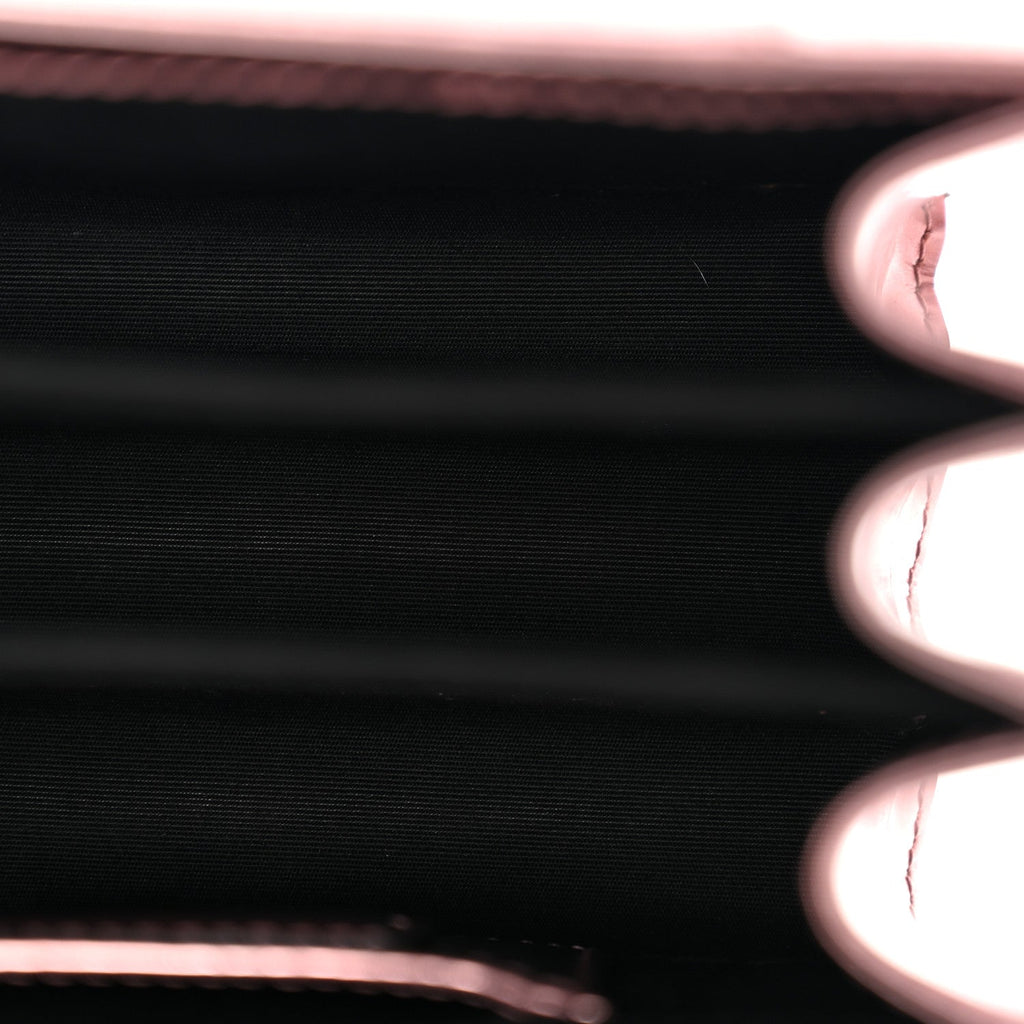 Metallic Calfskin Serpenti Forever Top Handle Rose Quartz