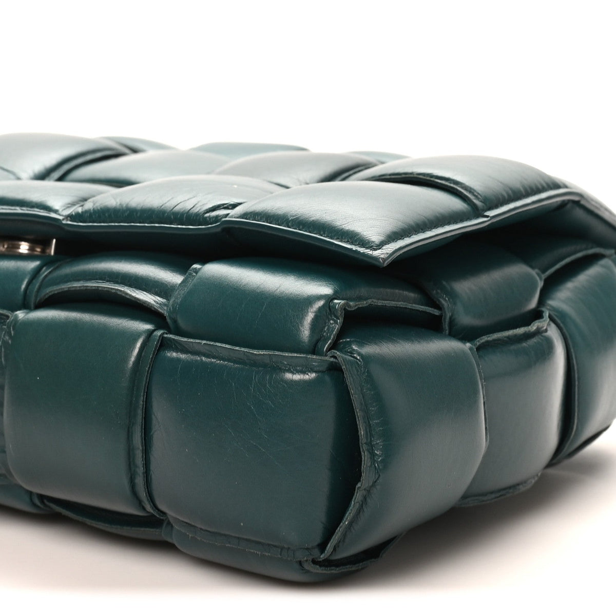 Paper Calfskin Maxi Intreccio Padded Cassette Crossbody Bag Ottanio
