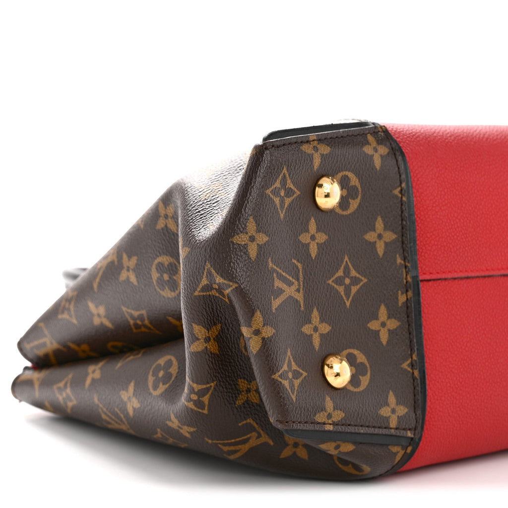 Monogram Cuir Orfevre Tote W PM Cherry