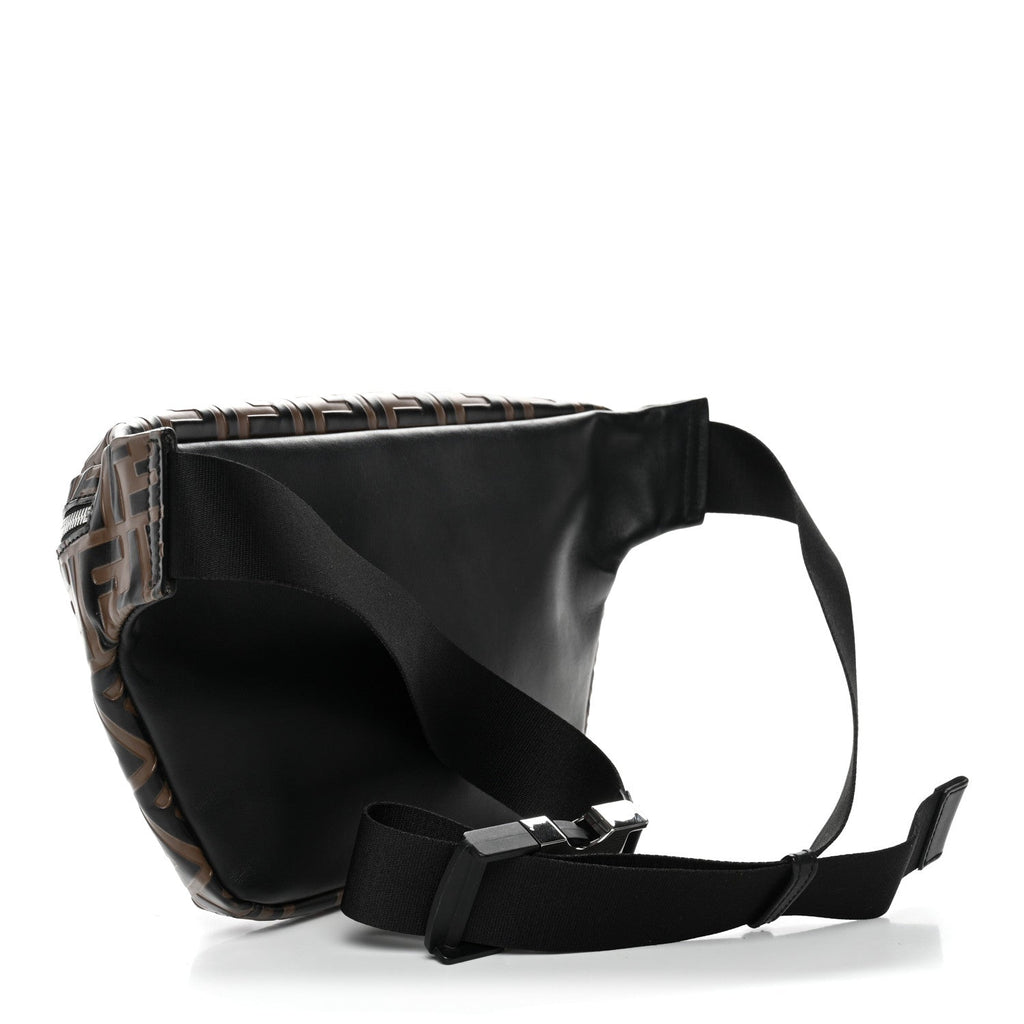 Vitello Century Bi-Color FF 1974 Embossed Belt Bag Maya Black