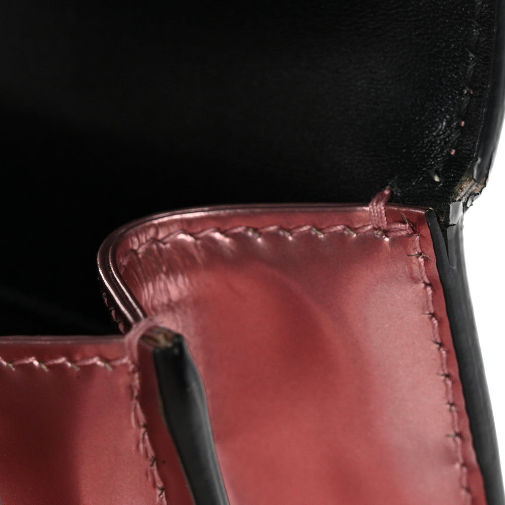 Metallic Calfskin Serpenti Forever Top Handle Rose Quartz