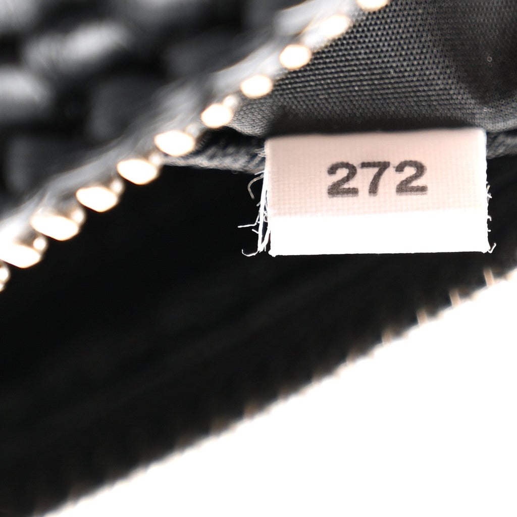 Yarn Raffia Effect Crochet Triangle Shoulder Bag Black