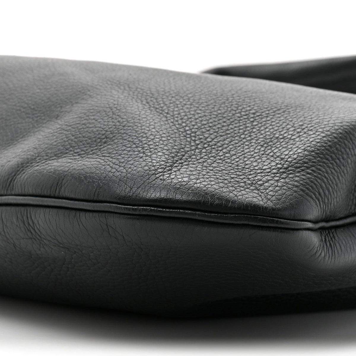 Grained Calfskin Medium Everyday Shoulder Bag Bottle Green