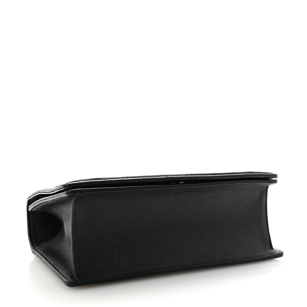 Grained Calfskin Medium Diorama Flap Bag Black
