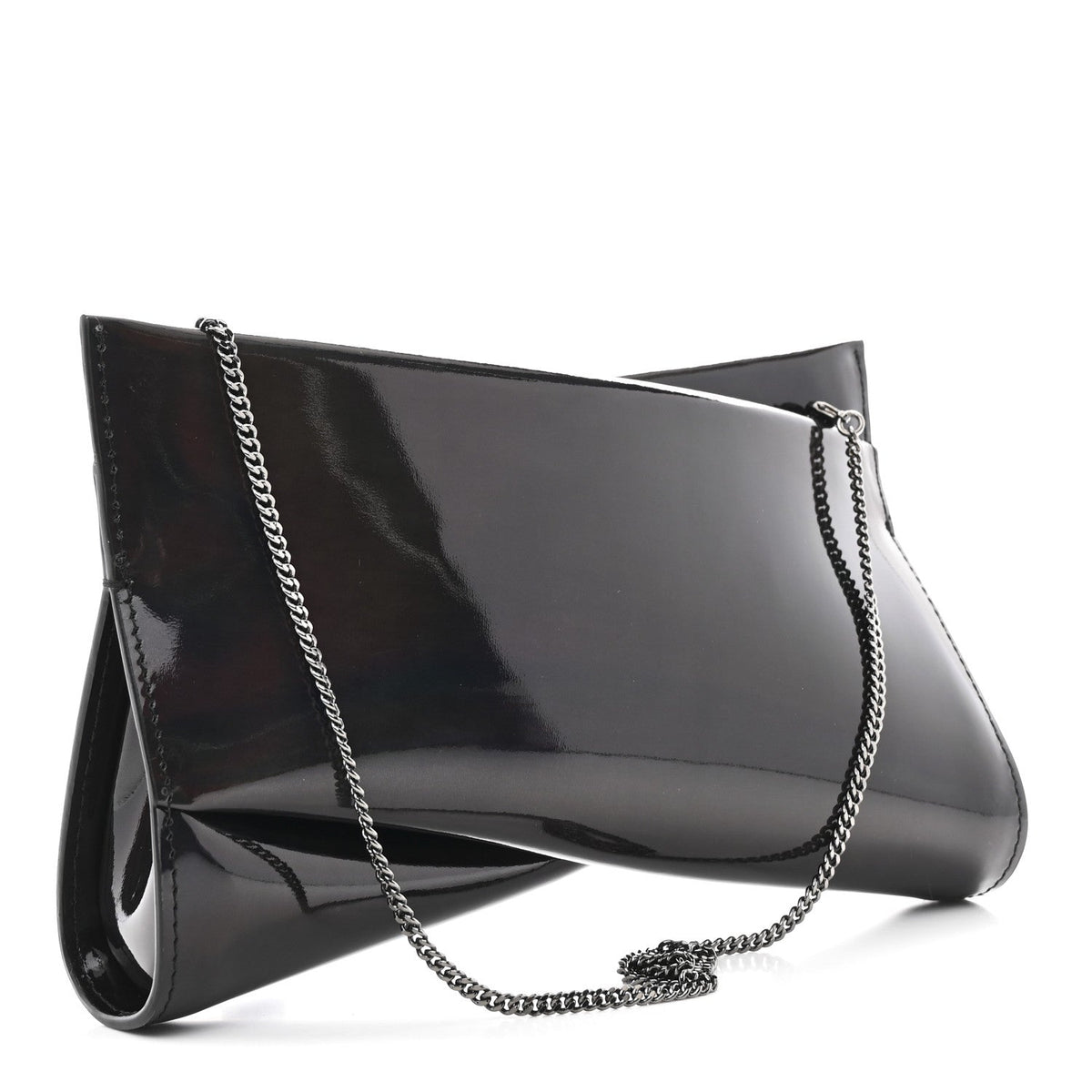 Patent Psychic Loubitwist Clutch Black