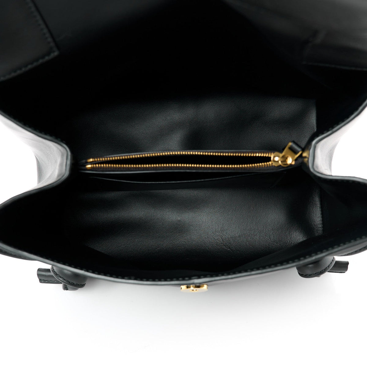 Calfskin Small Falcon Shoulder Bag Black