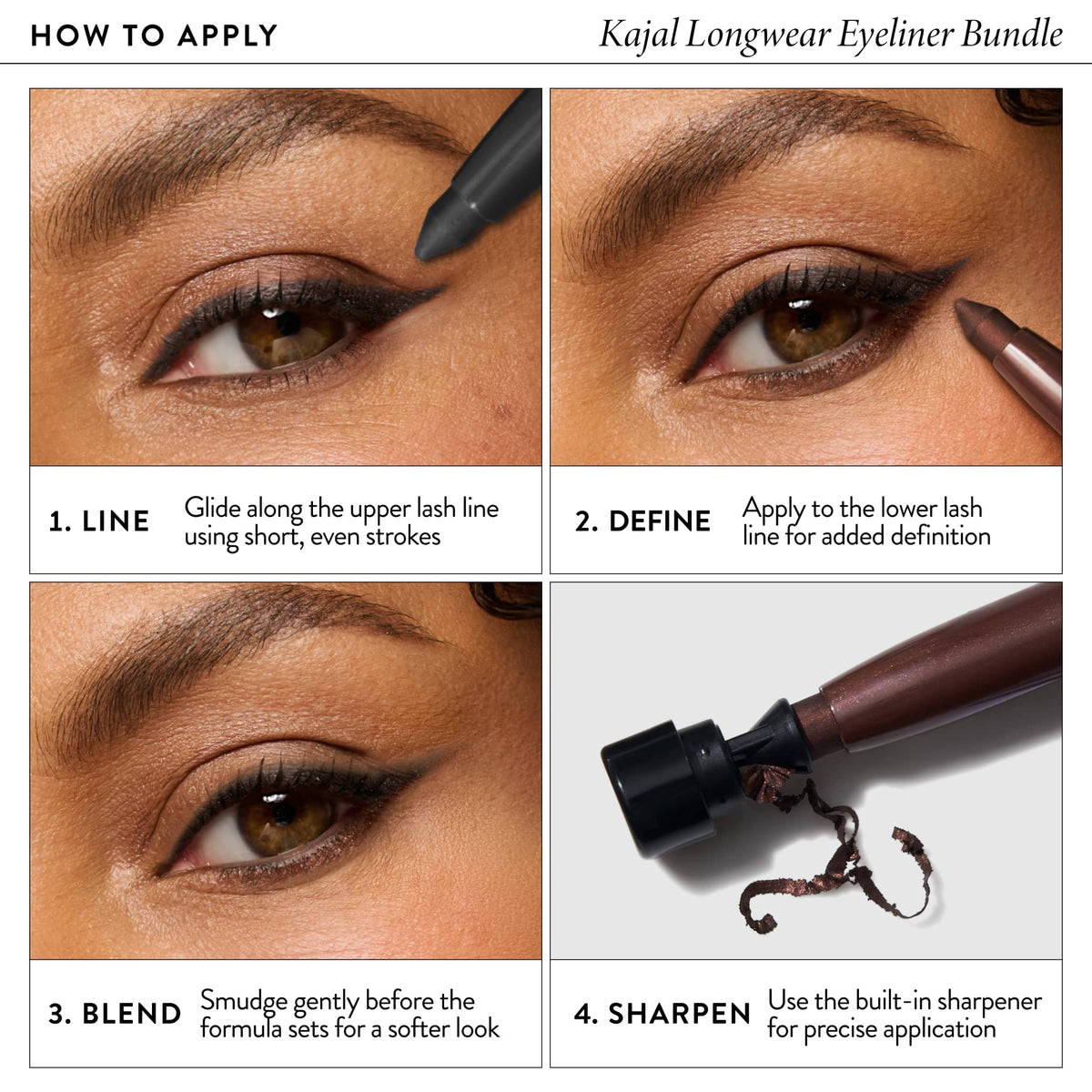 Kajal Longwear Eyeliner Trio (3 PC)