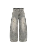 TR BRUSHHIFT American retro distressed bent jeans loose vintage casual logging pants