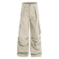 TR BRUSHHIFT American retro multi pocket paratrooper work pants niche loose pleated wide leg casual pants