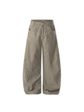 TR BRUSHHIFT Heavy Industry Rivet Deconstruction Splicing Bent Knife Jeans American Loose Floor Wide Leg Pants