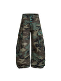 TR BRUSHHIFT American Trendy Brand Neutral Curved Knife Work Pants Street Loose Large Pocket Wide Leg Casual Pants