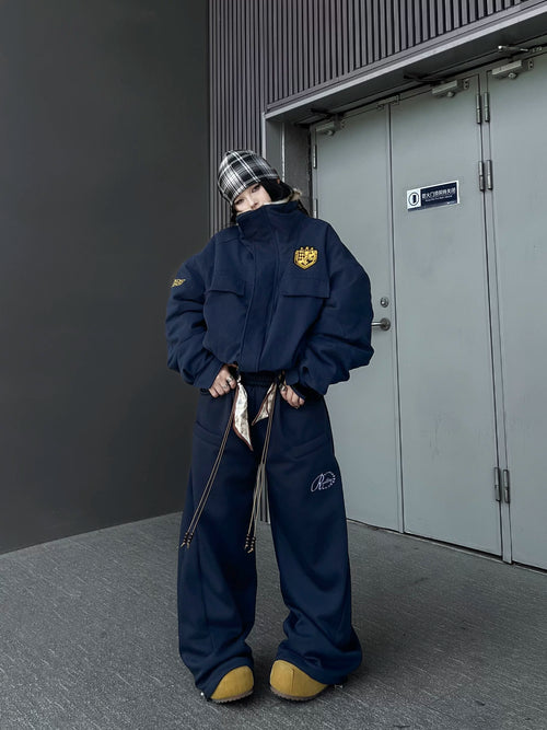 TR BRUSHHIFT American scarves, waistbands, flannel, curved sword guard pants, jazz dance style, wide leg casual pants, trendy