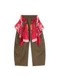 TR BRUSHHIFT Street Stacked Butt Curtain Paddle Paratrooper Work Pants Wide Folded Dancing Wide Leg Casual Pants