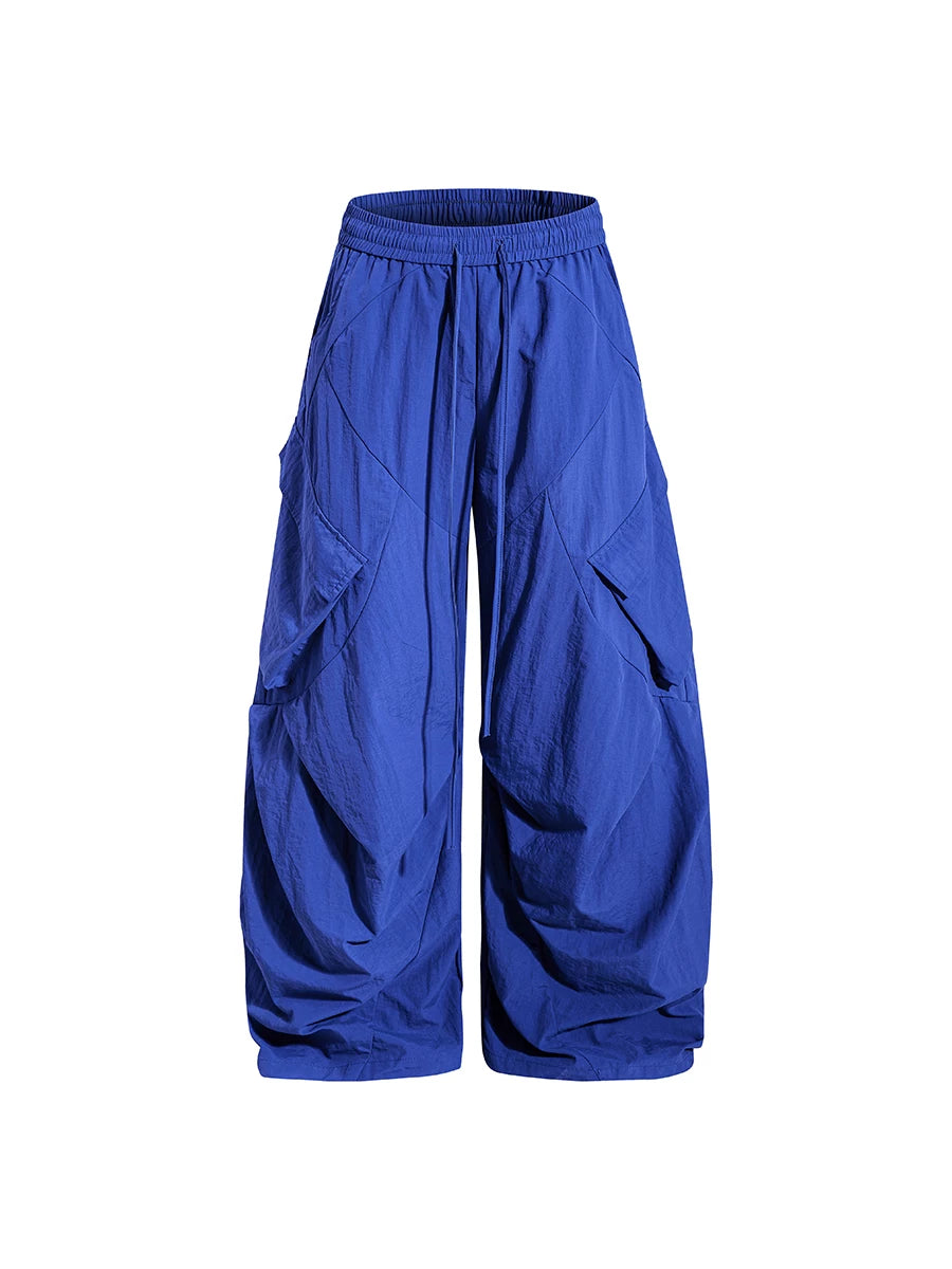 TR BRUSHHIFT American Hip Hop Letter Printed Multi Pocket workwear Casual Pants Jazz Dance Wide Leg Pants Summer