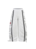 TR BRUSHHIFT American Street Splicing Camouflage Striped Bent Knife Guard Pants Loose Floor Dragging Wide Leg Casual Pants