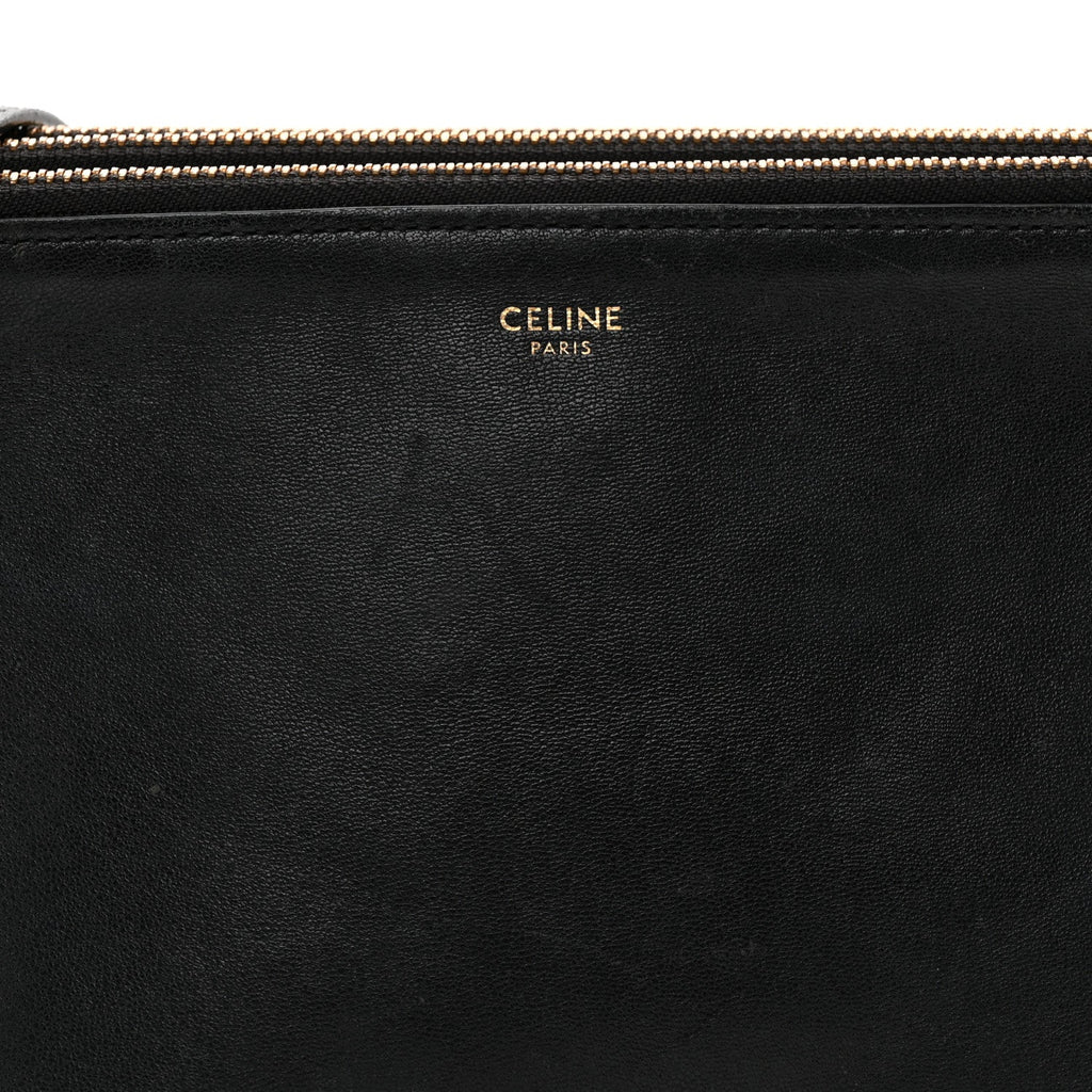 Lambskin Small Trio Crossbody Bag Black