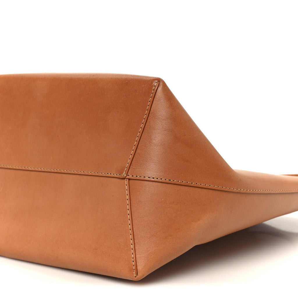 Vegetable Tanned Calfskin Bucket Bag Cammello Royal