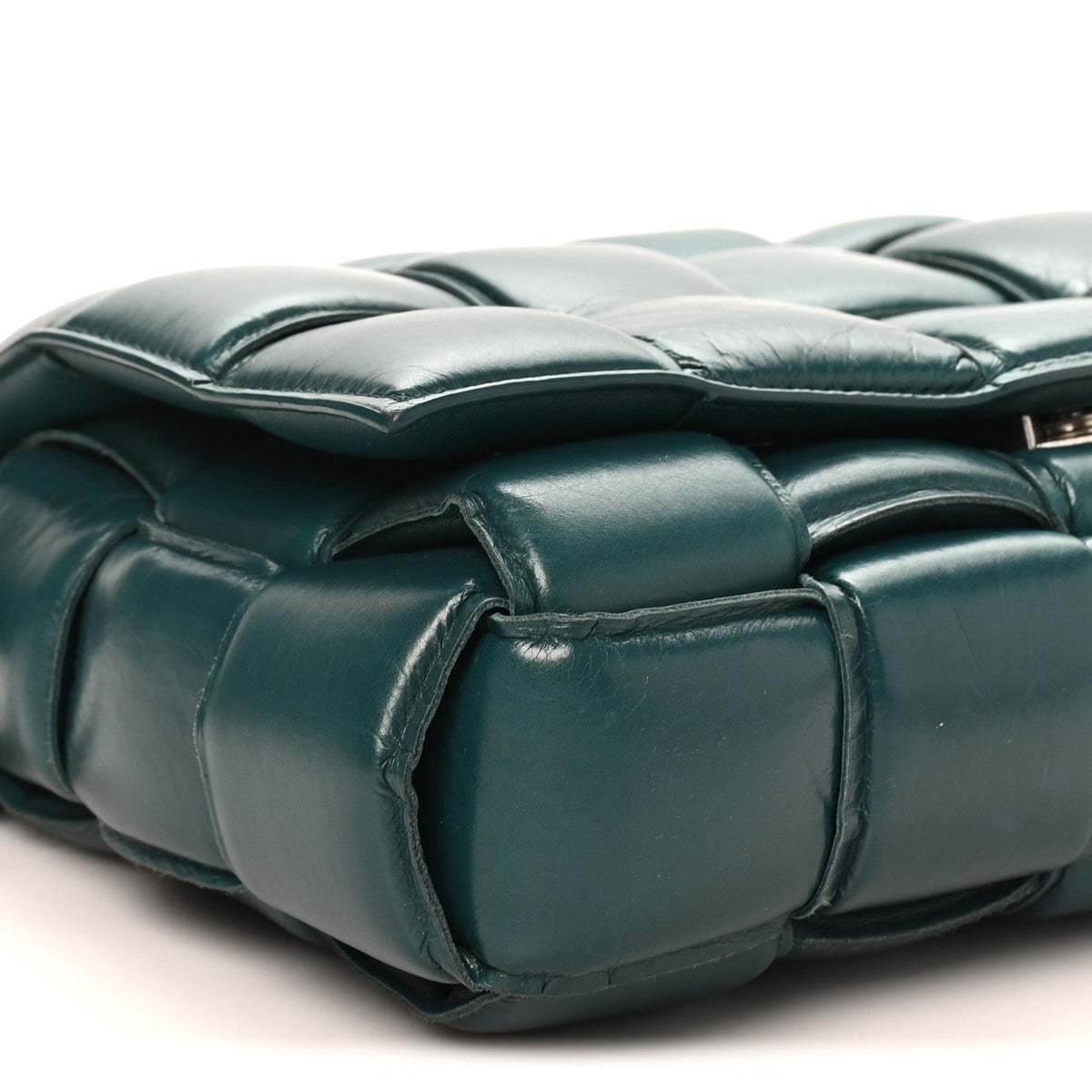 Paper Calfskin Maxi Intreccio Padded Cassette Crossbody Bag Ottanio