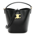 Smooth Calfskin Triomphe Small Louise Bag Black
