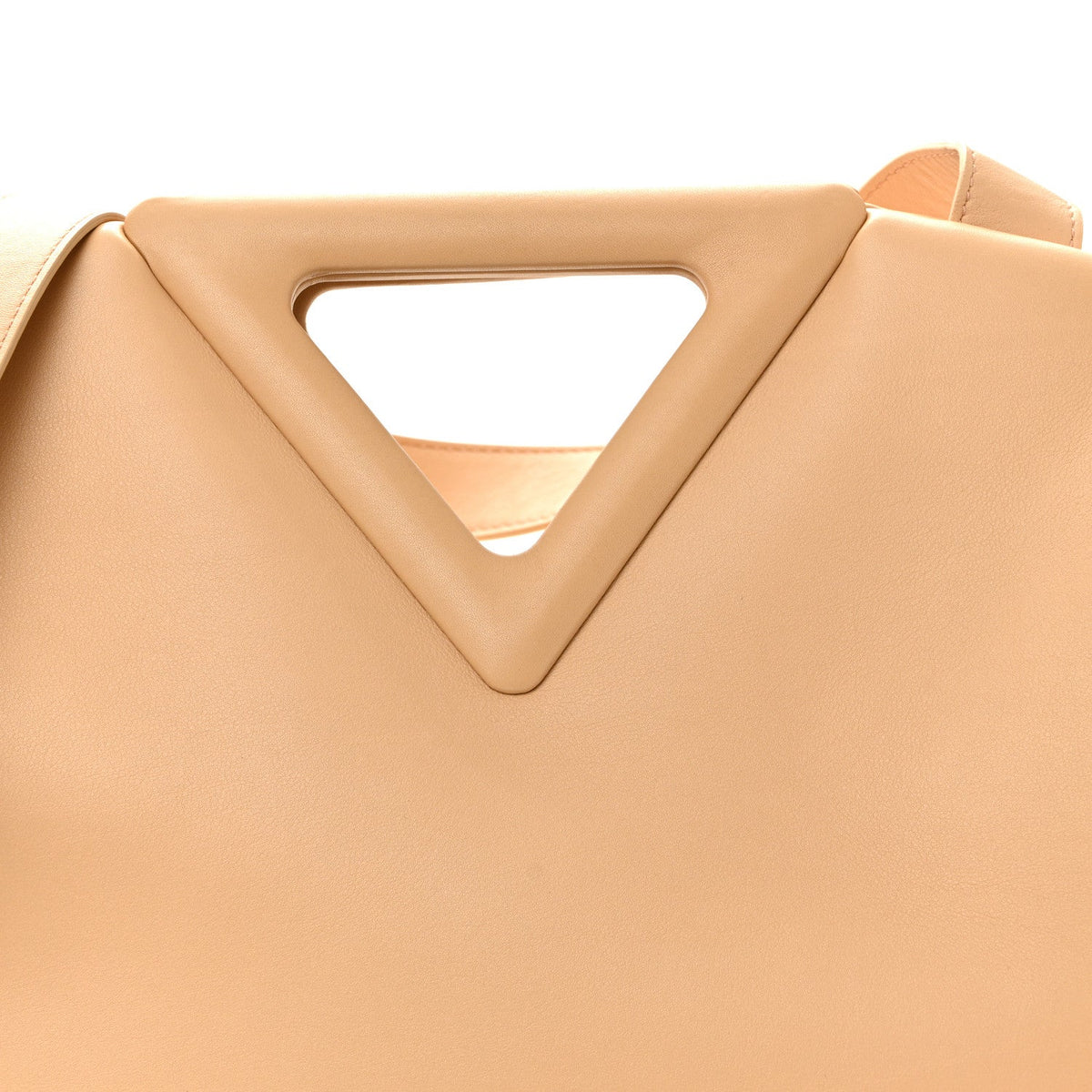 Calfskin Medium The Point Triangle Bag Almond