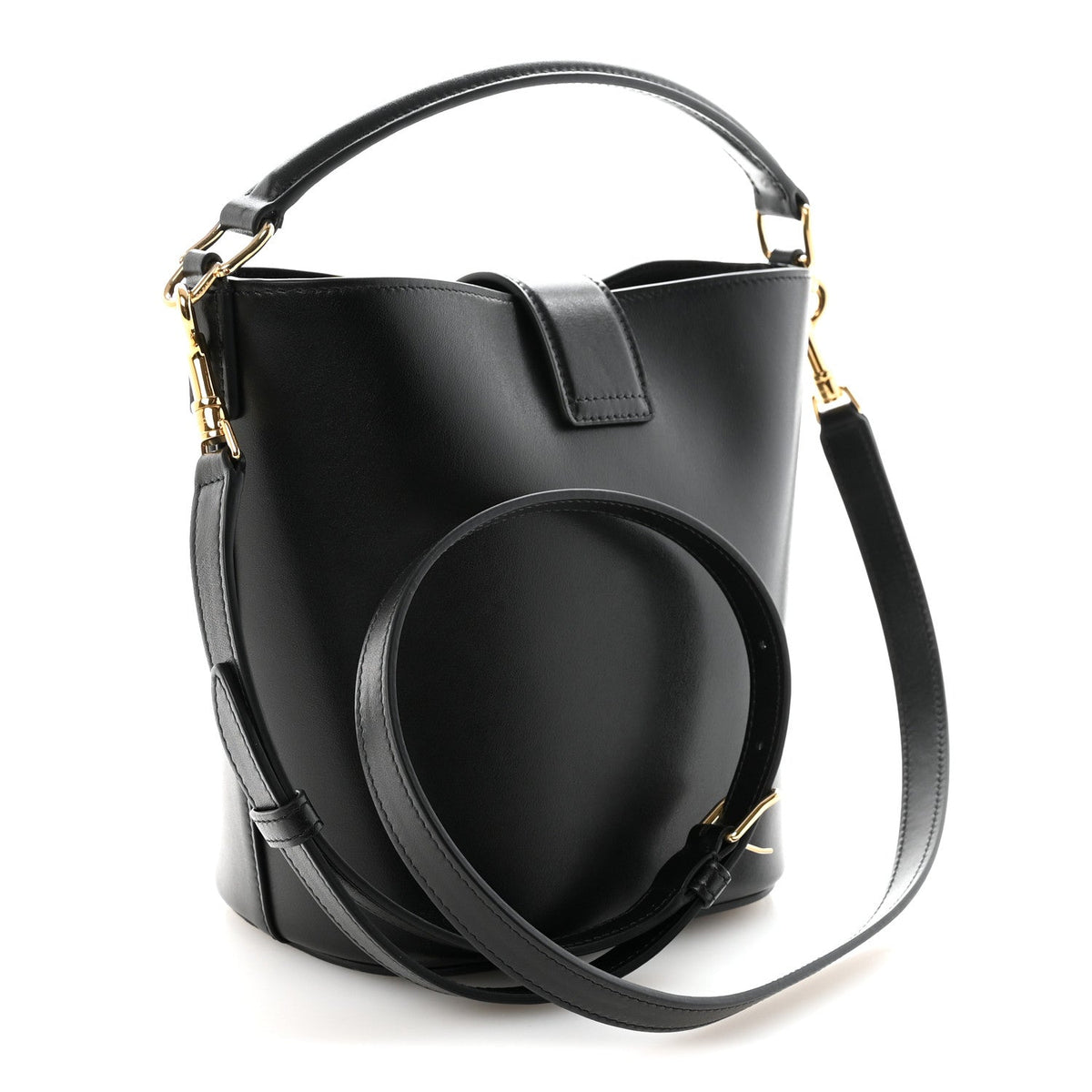 Smooth Calfskin Triomphe Small Louise Bag Black