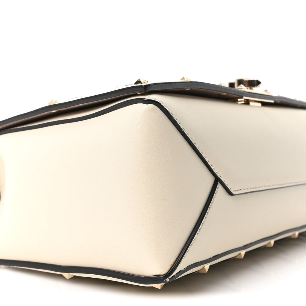 Smooth Calfskin Quilted Beehive Shoulder Bag Light Ivory